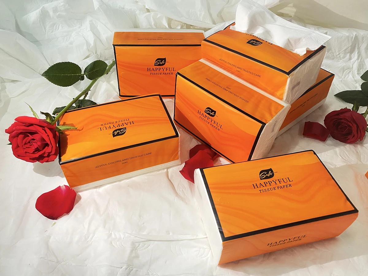 Facial Tissue Facial-Tissue-Paper-Box Soft-Pack Sofeel Brand Sofeel Premium Luxury Sorbent Best Facial Tissue