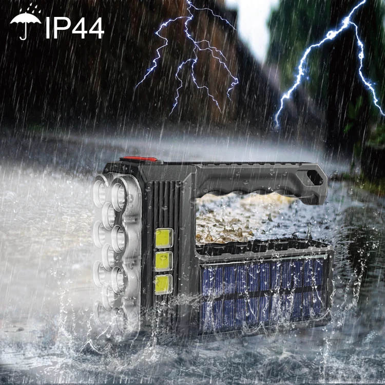 USB  rechargeable  lantern portable solar powered 11 LED lights source flashlamp with COB side light  torch