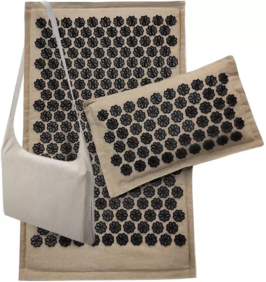 High Quality Yoga Mat for pain Relief Body Set Lotus Acupuncture Mat Flax Coconut Palm Massage Yoga Mat