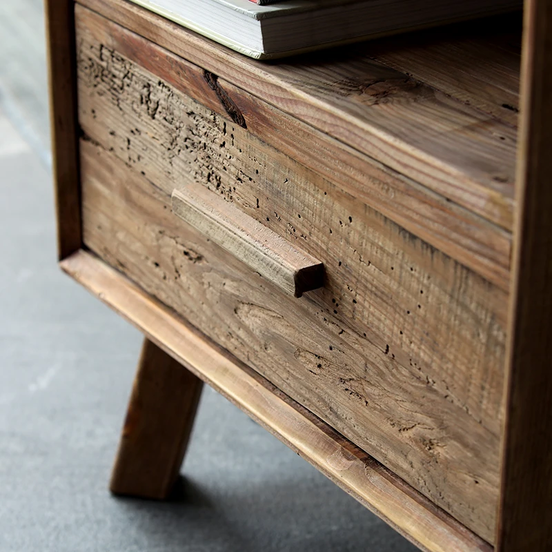 High Quality Nightstand bed side table for Bedroom reclaimed wood pine furniture