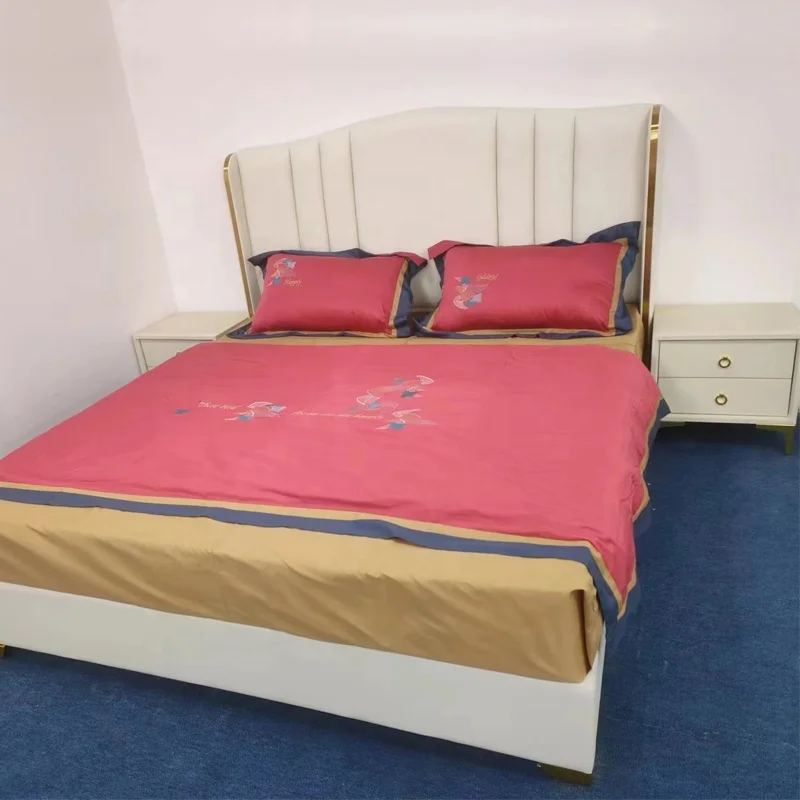 American Minimalism bedroom furniture extra-large size bed customized luxury king and queen size sofa bed