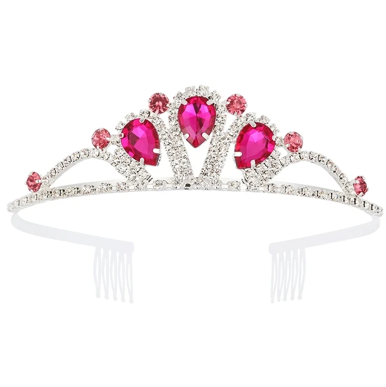 Birthday Party Tiara Kids Crown Girl Doll Tiara With Combs