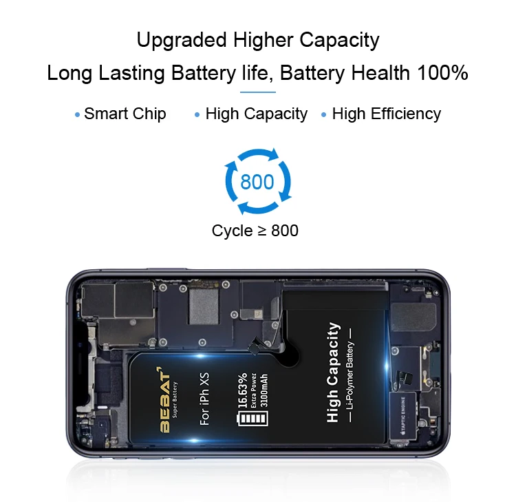  Новый совместимый Встроенный аккумулятор для iphone 5 5s 5c se 6 6s 7 8 plus x xs xr повышенной