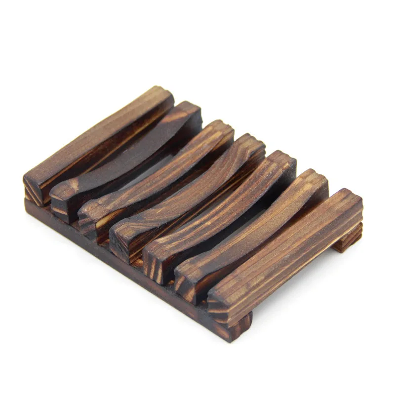 ECO friendly Bamboo Wooden Soap Dish Holder Tray Wood Bar Soap Saver Self Draining Soap Case for Shower
