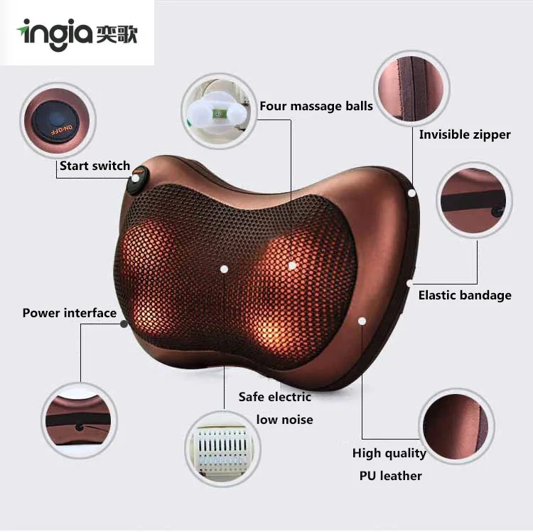 
yige car shiatsu infrared massage pillow 