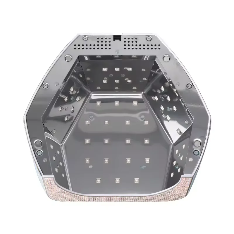2024 180W Fast Curing Gel Polish Nail Lamp L7 Metal Reflective Inner Red Light UV LED Nail Phototherapy Lamp Dryer with Diamond