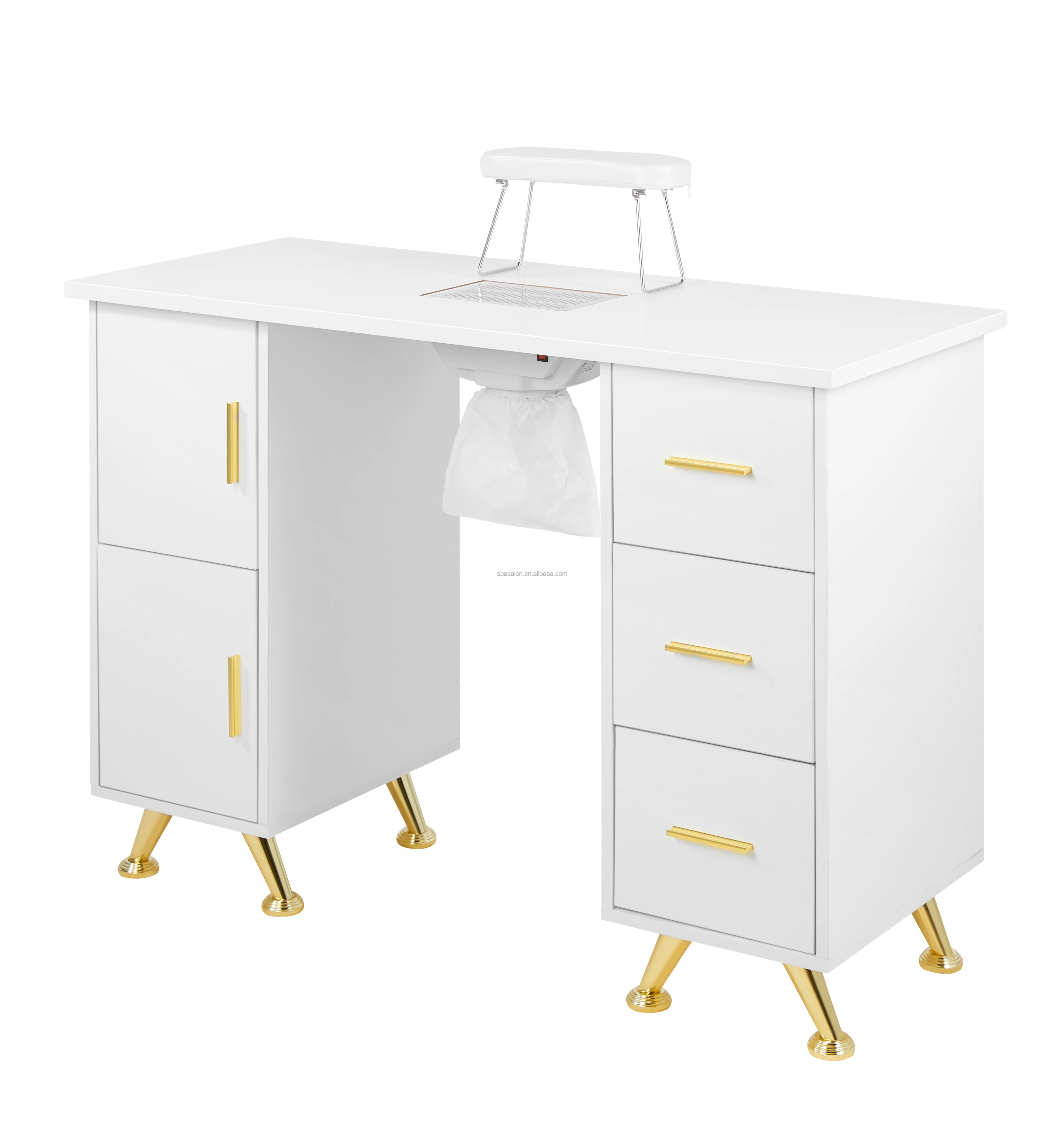 Flash sale Black Nail table with cleaner nail Spa simple modern manicure table in China