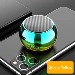 M3 Colorful Wireless Speakers 3D Mini Electroplating Round Steel Cannon Blue tooth Speaker Radio Support U Disk Subwoofer