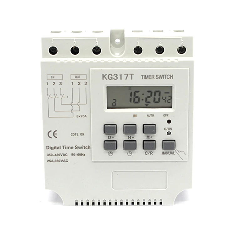 Hot Selling KG317T 3 Phase Timer 380V Three-phase motor Timing control switch 28 times on / off Timer switch