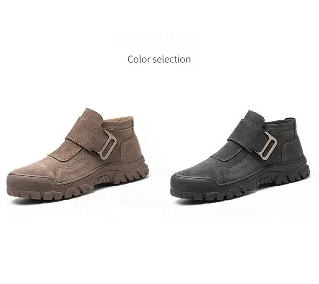 Work Safety Shoes for Men Women Genuine Leather Steel Toe Shoes Lightweight Breathable  Sneakers