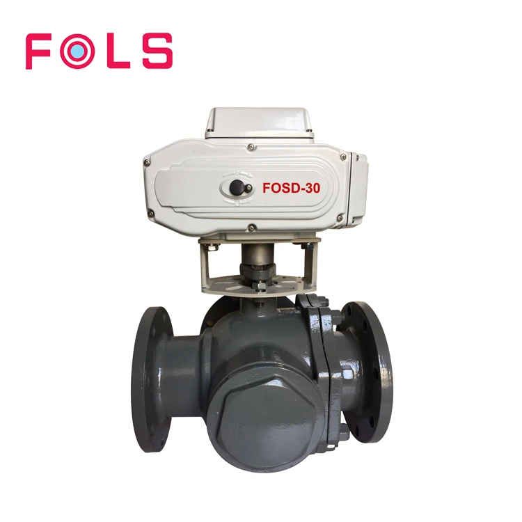 electric control 50mm 2 inch pvc 3 way ball valve