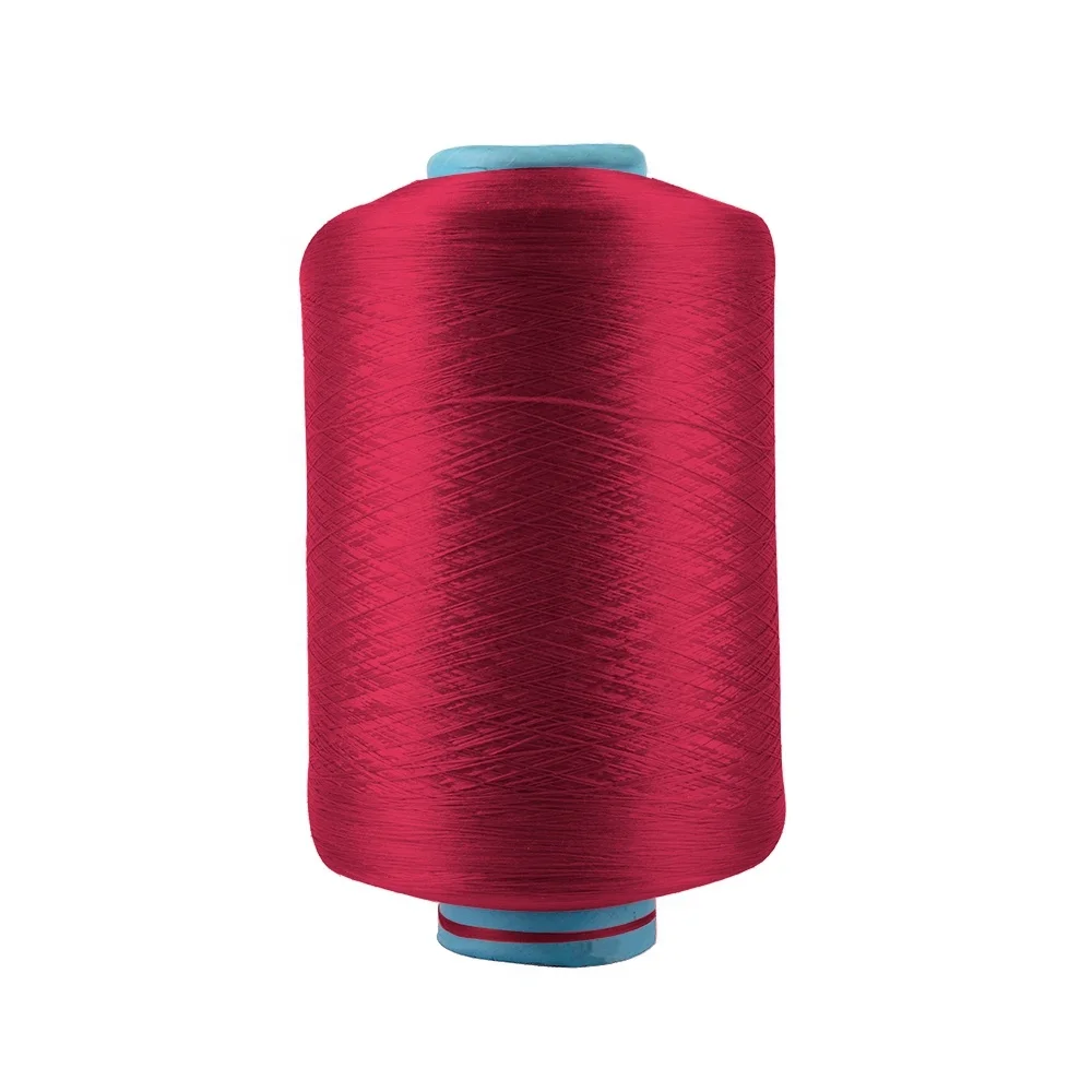 Wholesale factory price 150d 48f polyester spun elastane korean DTY yarn