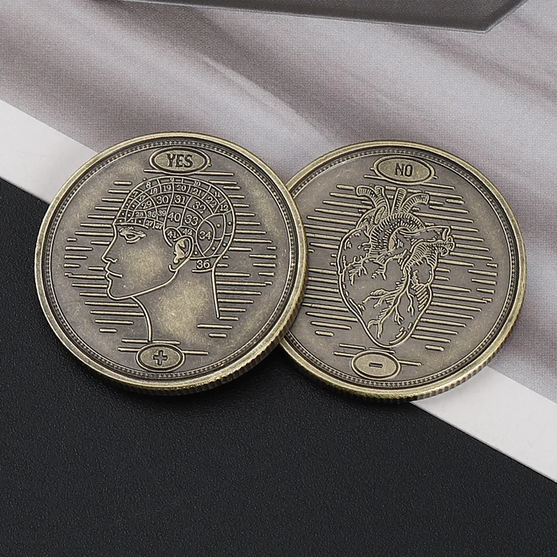 Metal Gold Design Your Logo Coin YES or NO Decision Coins for Making Decisions Souvenir Coin