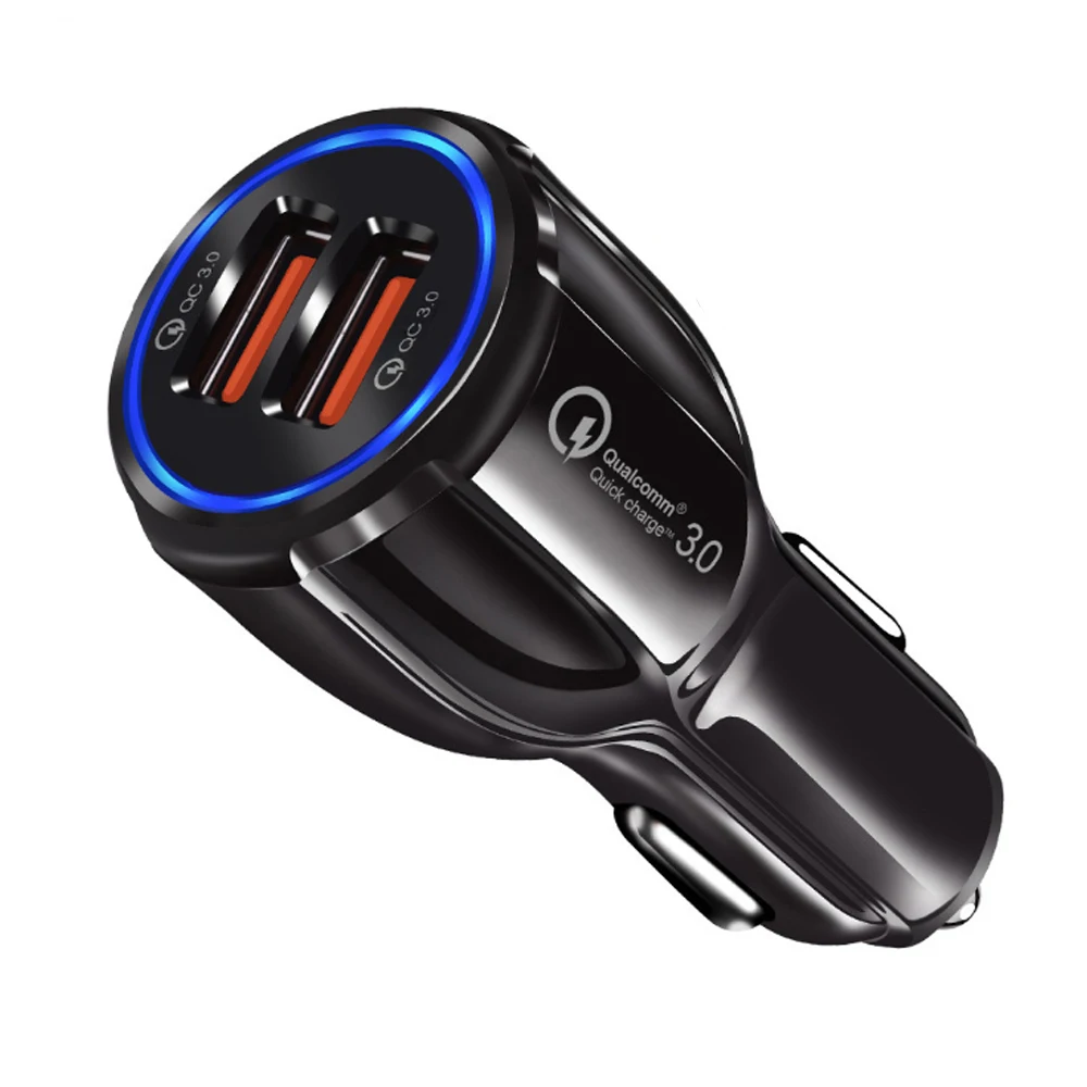 
SIPU QC3.0 Fast Charge DC5V 6A Dual Usb Port Car Charger 3.1A 32W Car Charging Adapter 