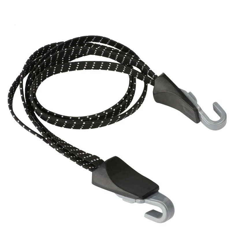 MTB Bike Luggage Carrier Retractable Elastic Band Bicycle Cargo Racks Tied Rubber Straps Rope Suitcase Band with Plastic hooks