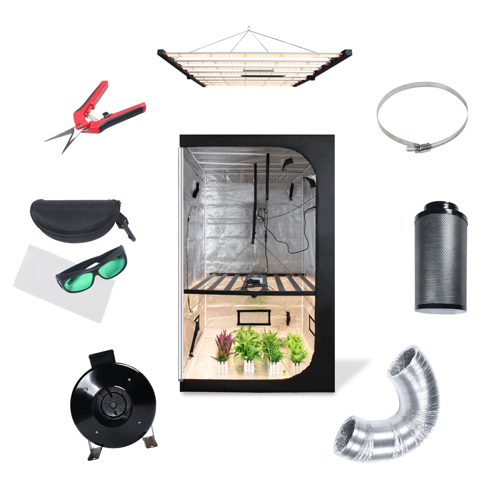 custom grow box set small vegetable grow room tent frames growbox set mylar grow tent full kit