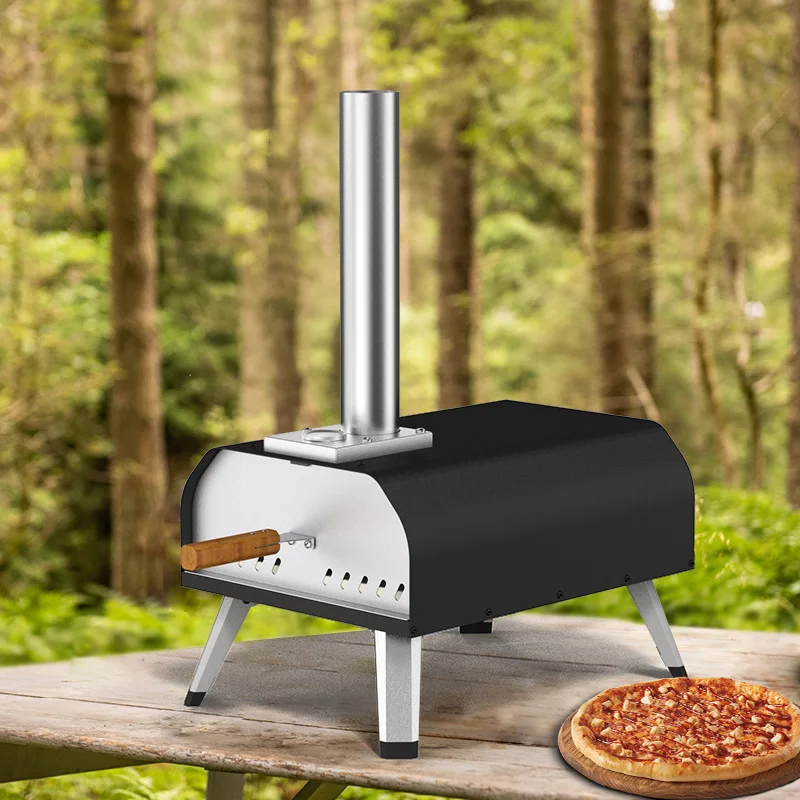 Multi-Fuel 13inch outdoor pizza oven Foldable legs design pellet and gas 60 SEC make pizza Stainless steel oven