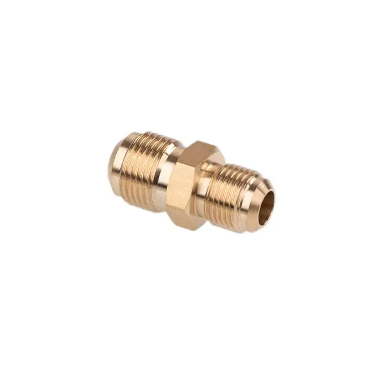 Brass UNF external thread flare reducer for air conditioning copper pipe connection