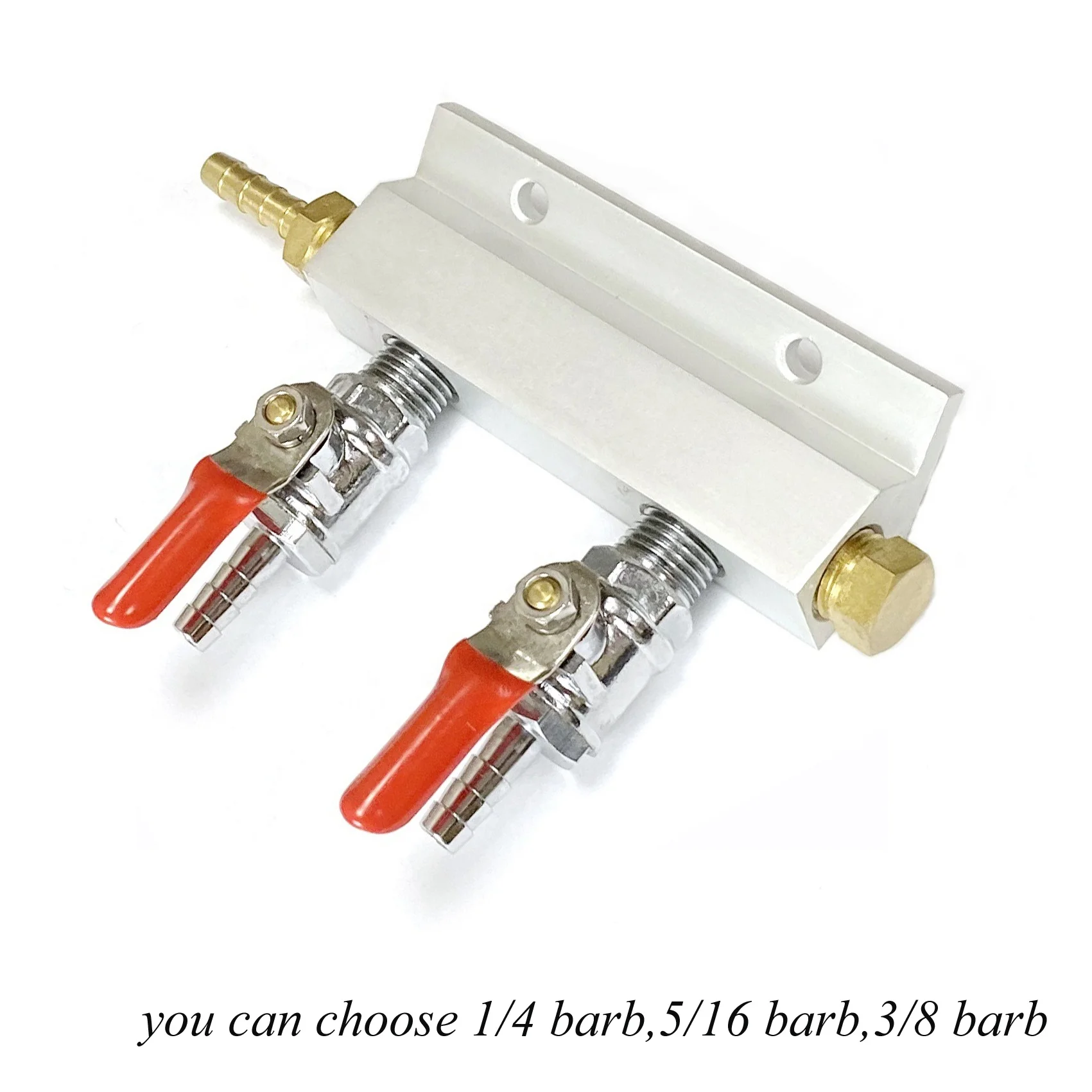 Homebrew Draft Beer Splitter Gas Air CO2 Regulator Distributor Dispenser Manfold with mini gas valve