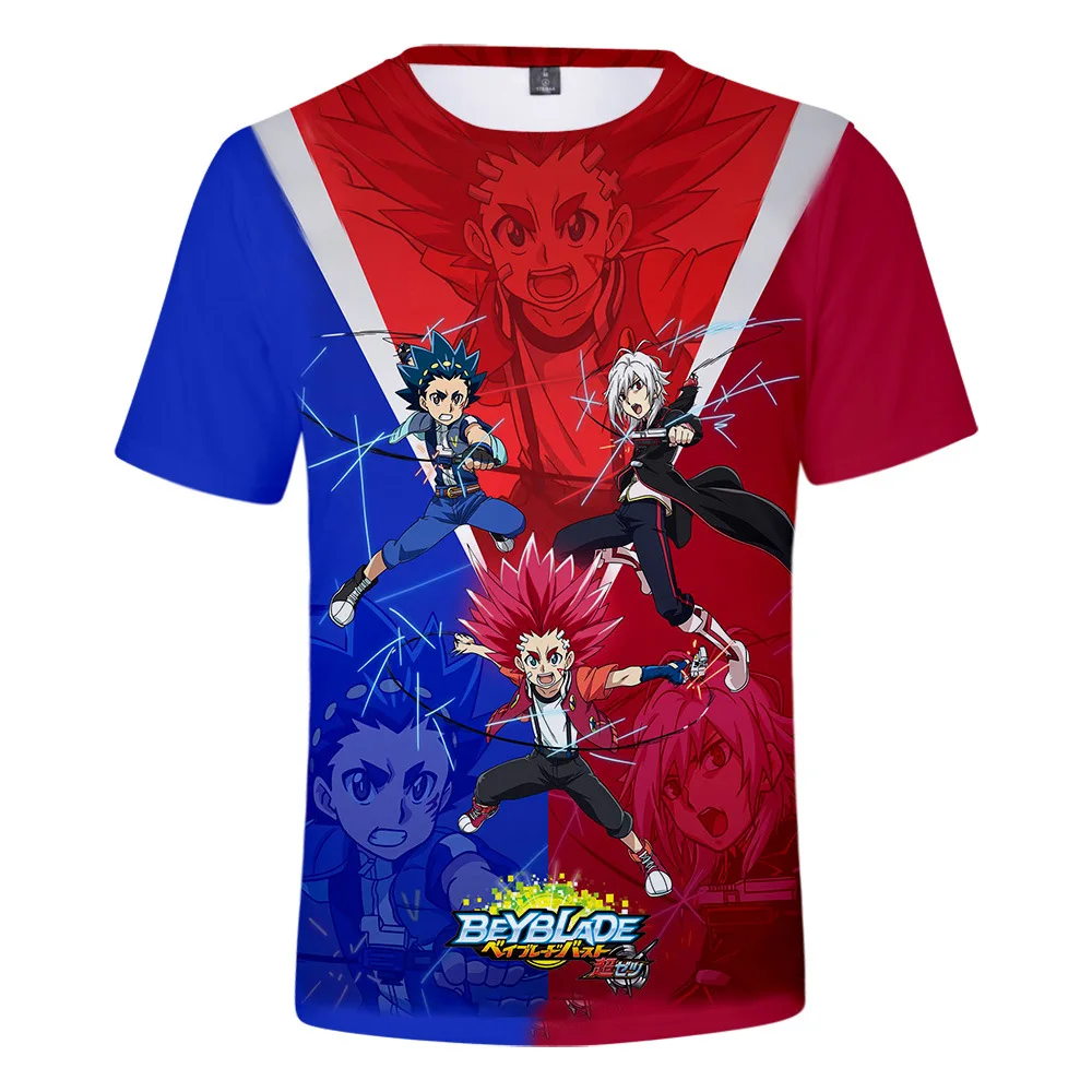 
2021 hot sale 3D printed Beyblade Burst Evolution t shirt Beyblade Burst Evolution design 3D printed t shirt 