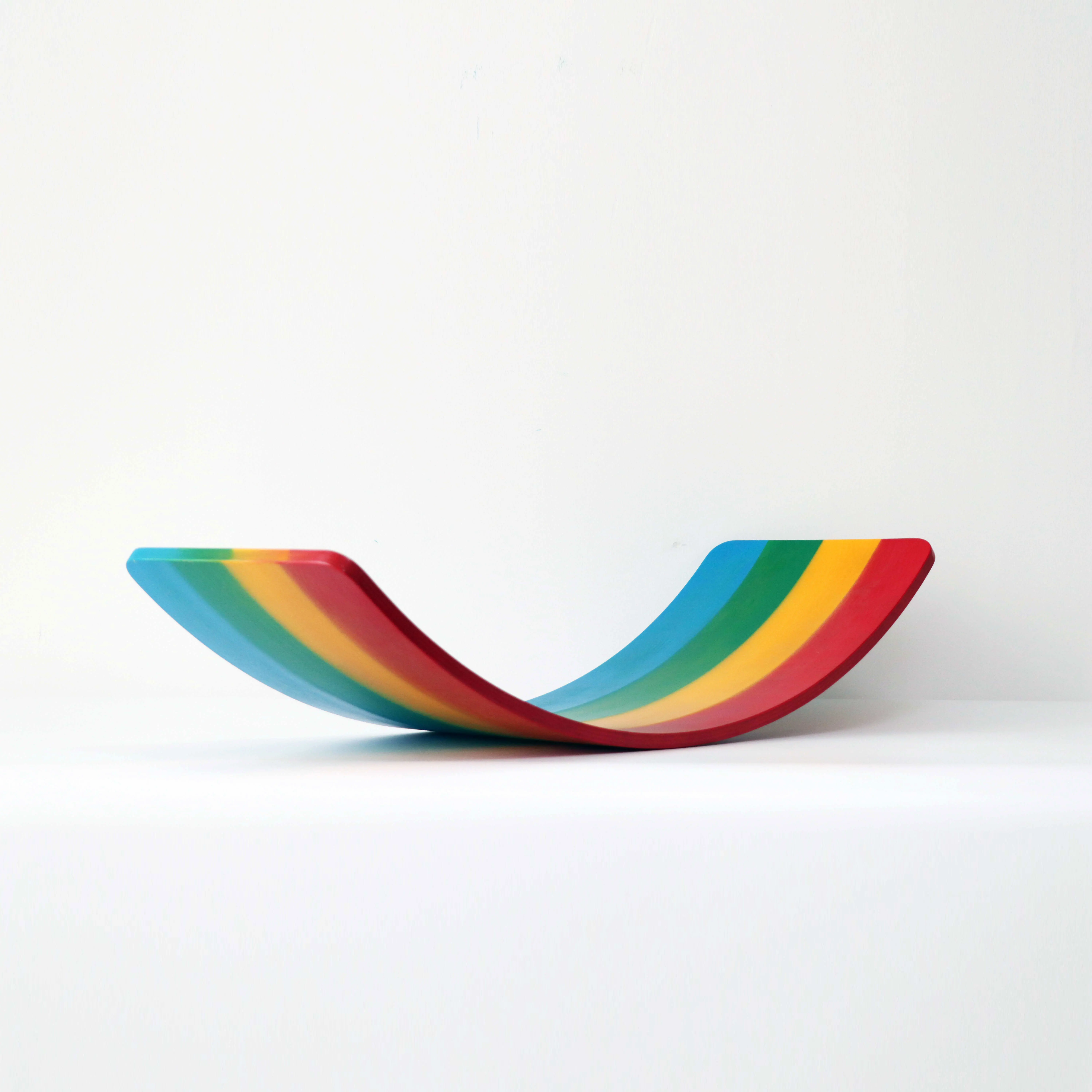 Изогнутая деревянная балансировочная доска от young & learning-стандартный размер (премиум детская балансировочная доска)