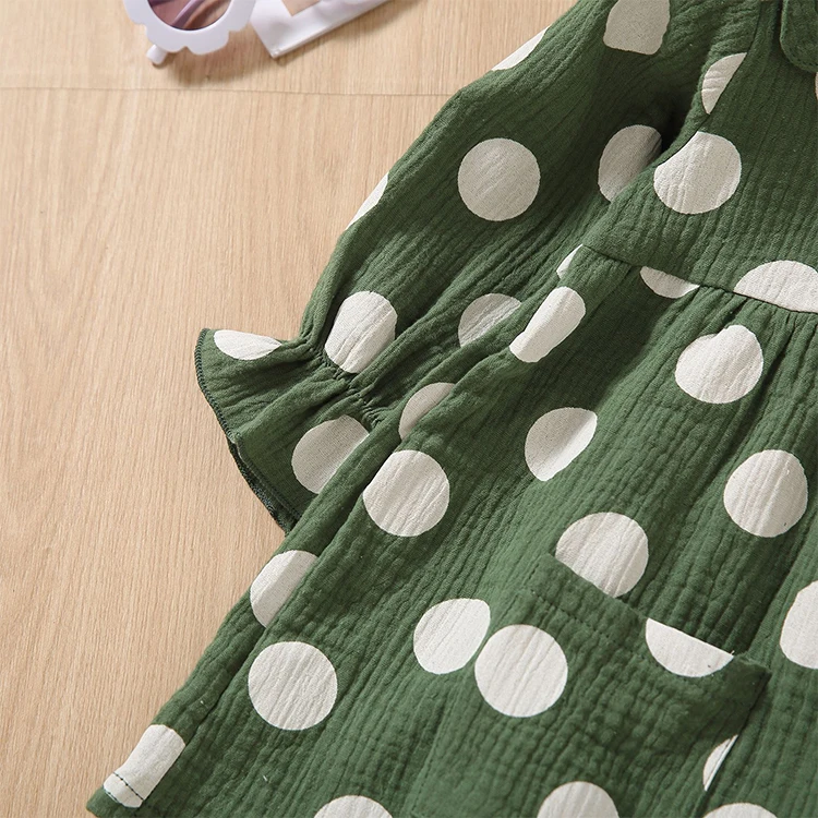 Wholesale Kids Wears Girls Dresses 4 Year Girl Doll Collar Long Sleeve Summer Dress