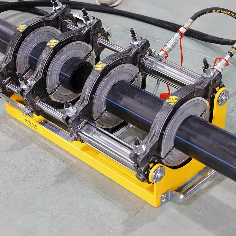 gas pipe 63-200mm hdpe pipe welder machine hydraulic butt welding equipment