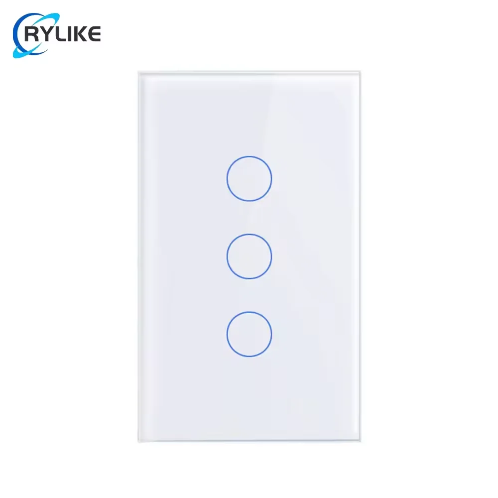 Tuya Smart Life Wifi 3 Gang Switch Smart Home AutomationTempered Glass Light Switches