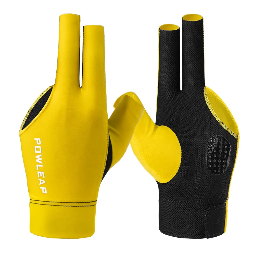 OEM Custom Latest Design New Style Three Fingers Snooker Gloves Pool Cue Hot Sale Billiard Shooter Gloves
