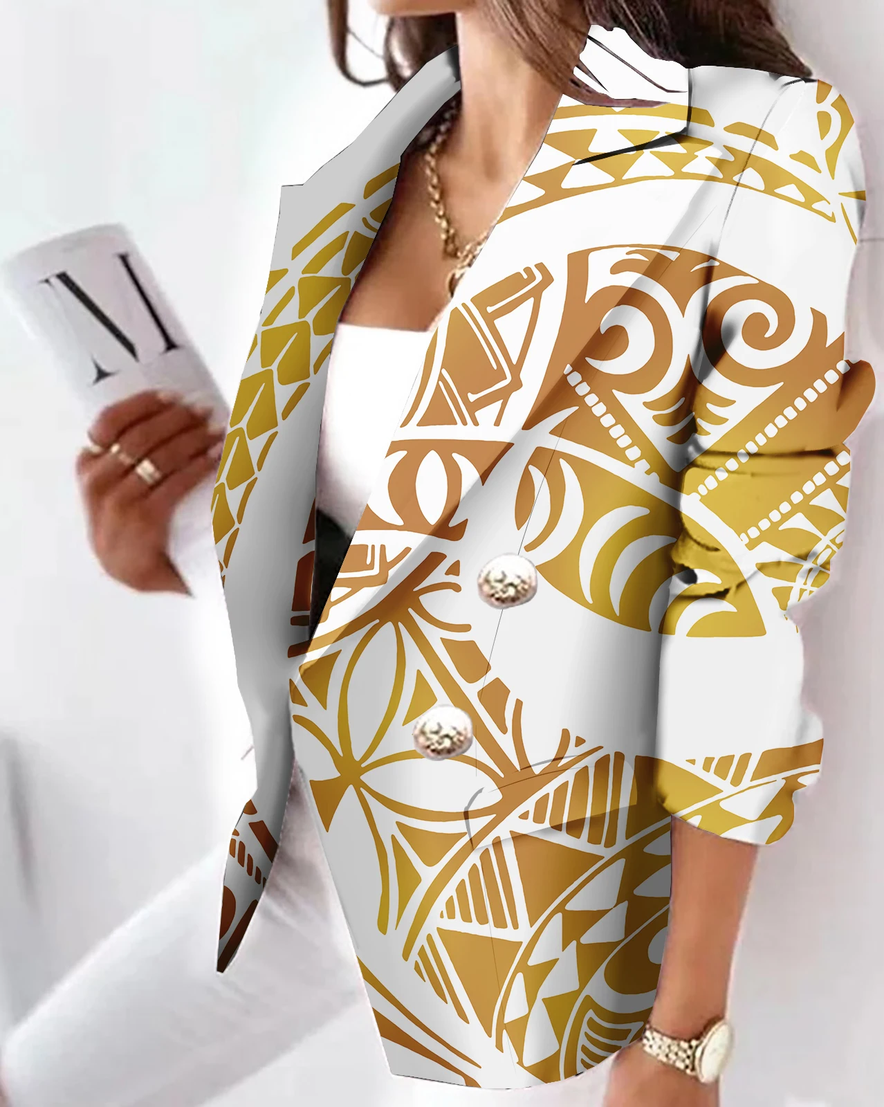 New Fashion Leisure Women Coats and Blazer Formal Hawaii Floral Ladies Beach Suit Jackets Polynesian Cheap Blazer for Women