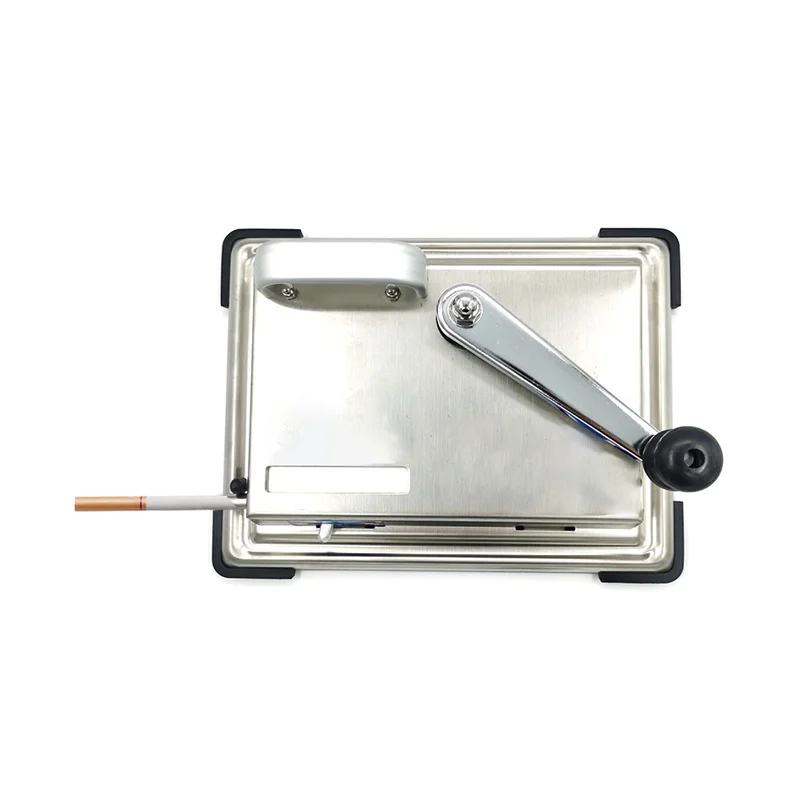 Wholesale 8.0mm Custom Logo Sturdy Stainless Steel Tobacco Manual Cigarette Rolling Filling Machine with Crank