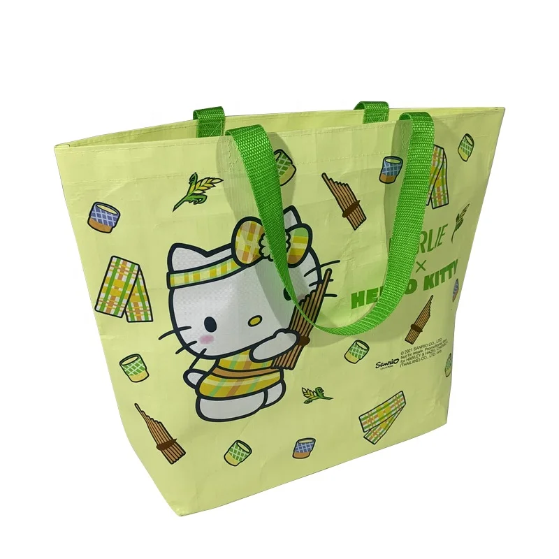 Promotional Portable PP Non-Woven Laminated Fabric Shopping Tote Recyclable Reusable Grocery Bags with Logo Pattern Gift Bags