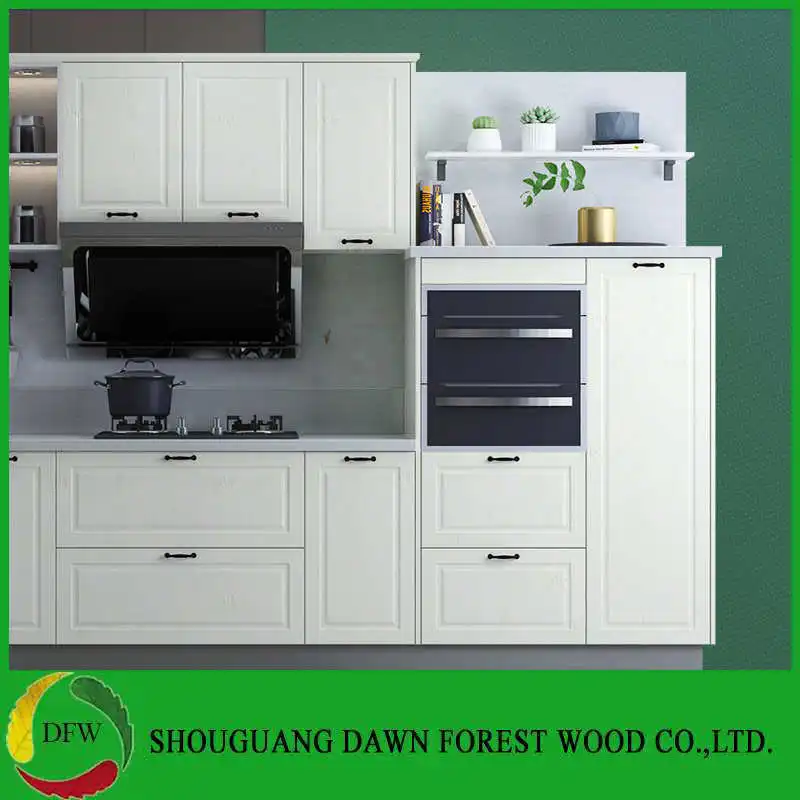 Good Quality Melamine Kitchens PET Kitchen Cabinets for Home Furniture