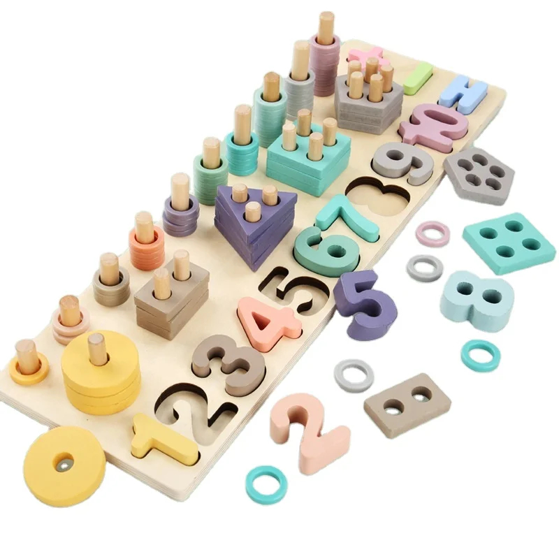 Детские развивающие игрушки Монтессори детские математические деревянные дроссельная доска пазл