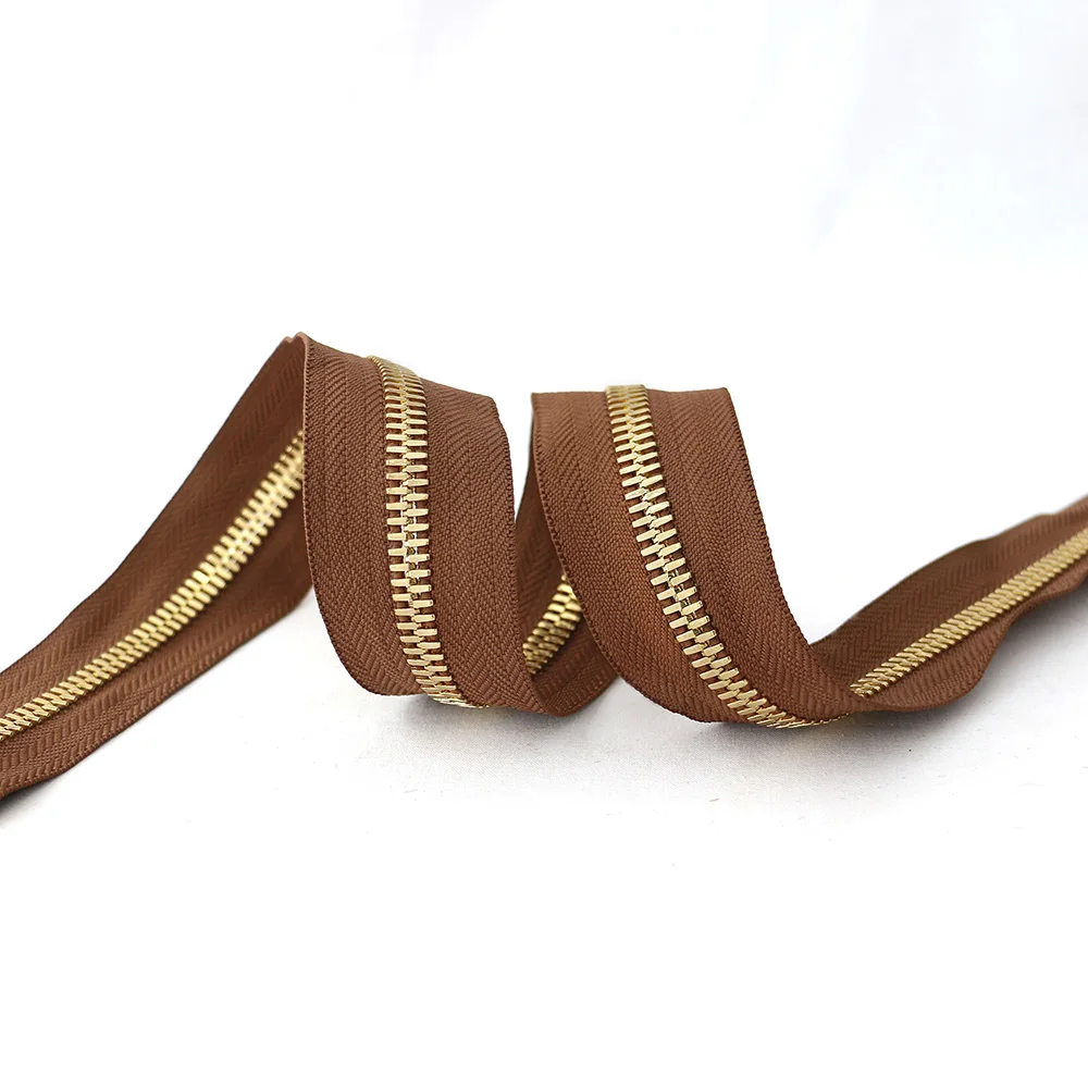 Wholesale Continuous 3# 5# 8# Long Chain Brass Metal Zipper Roll Tape