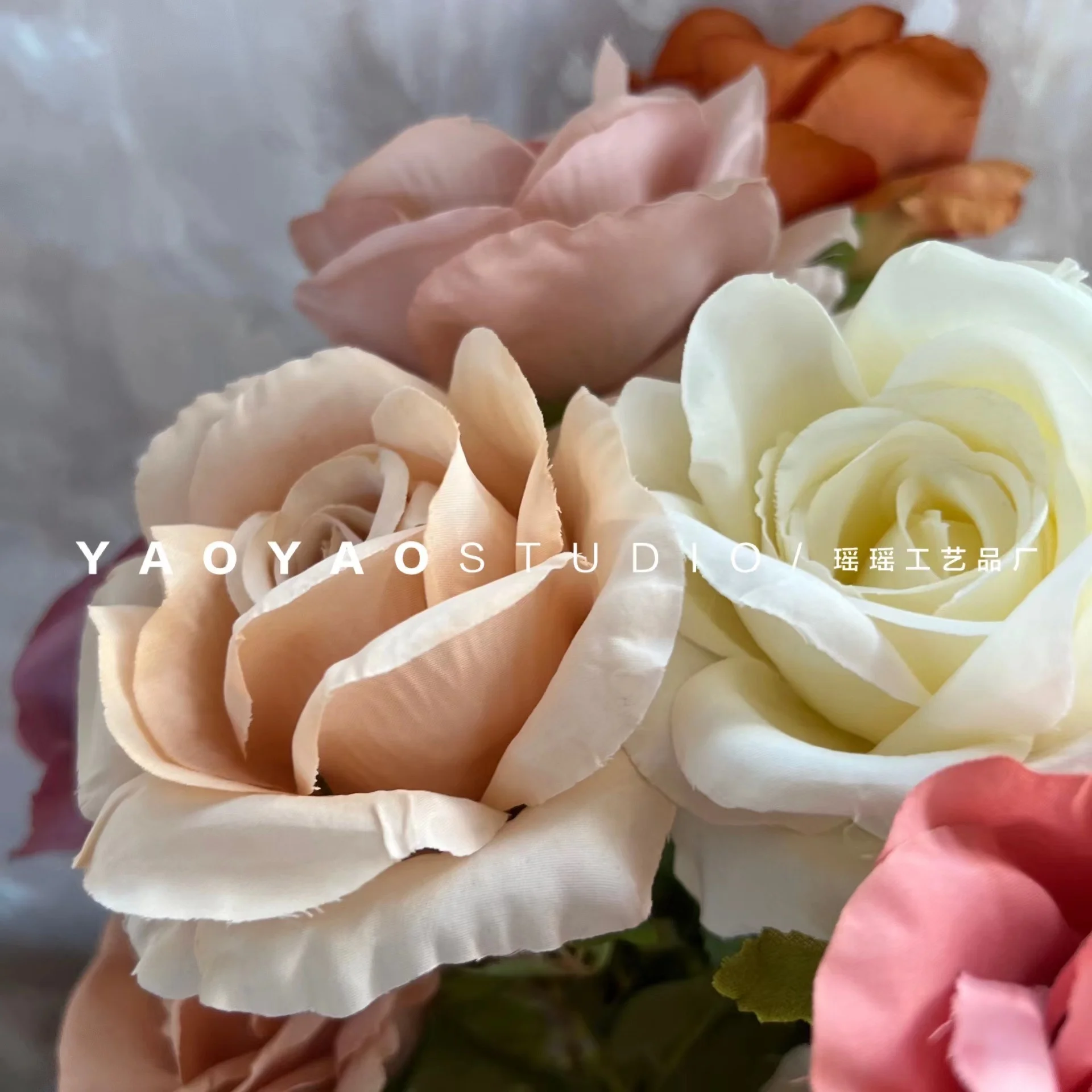 Single Branch  Rose Simulation Artificial Flowers for Wedding Hotel Decorations Home Use Foreign Trade Compliant