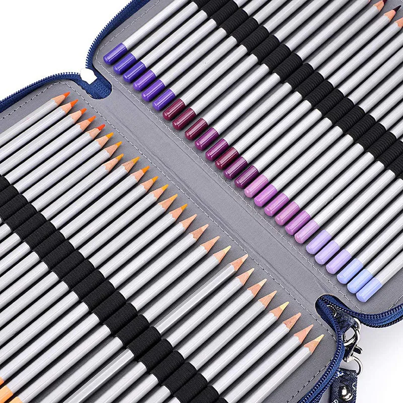 Portable large capacity colored anime pencil case