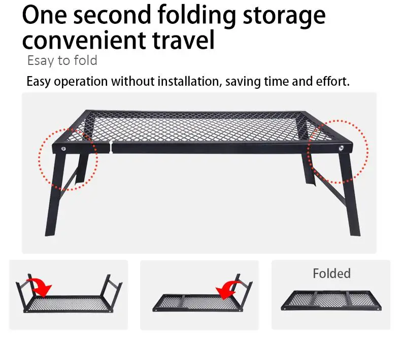SY waterproof small grill table small portable picnic table with mesh layer mesh camping outdoor table for beach hiking