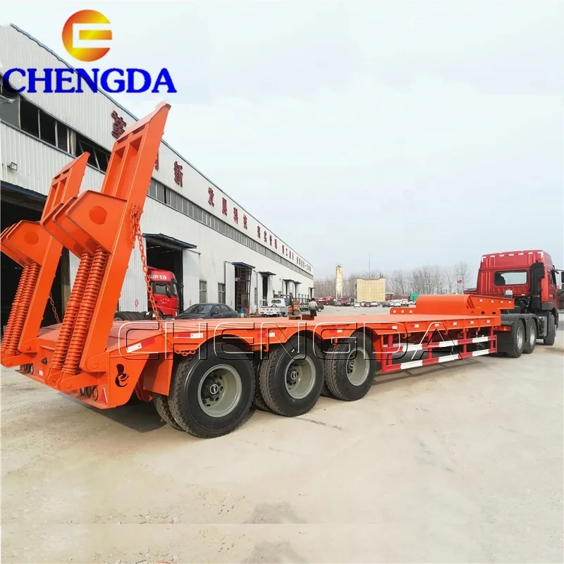 40ft 3Axles Gooseneck Hydraulic Lowbed Trailer For Sale In Nigeria