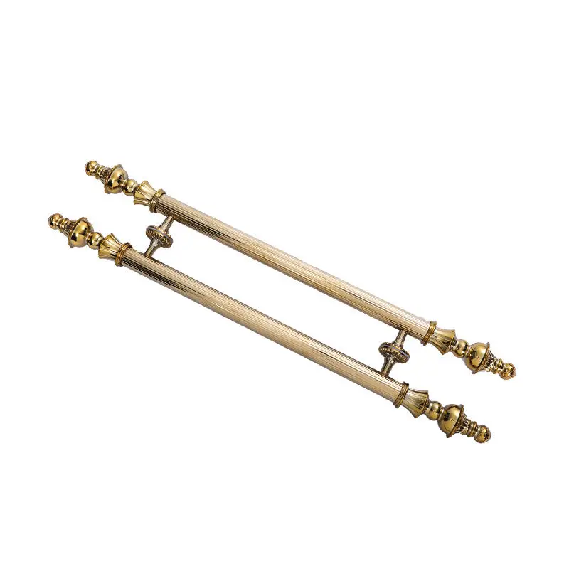 Antique Chrome Craft Pull Handle Aluminum And SUS Luxury Decor Large Hotel Solid Wood Door Handle