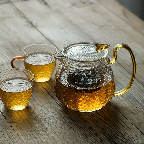 
Blooming Flower Tea Set 600ml Glass Teapot tea pot 