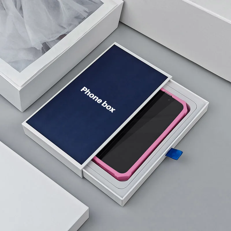 paper eco-friendly packaging box custom package customized drawer boxes For phone case Scarf clothes packaging
