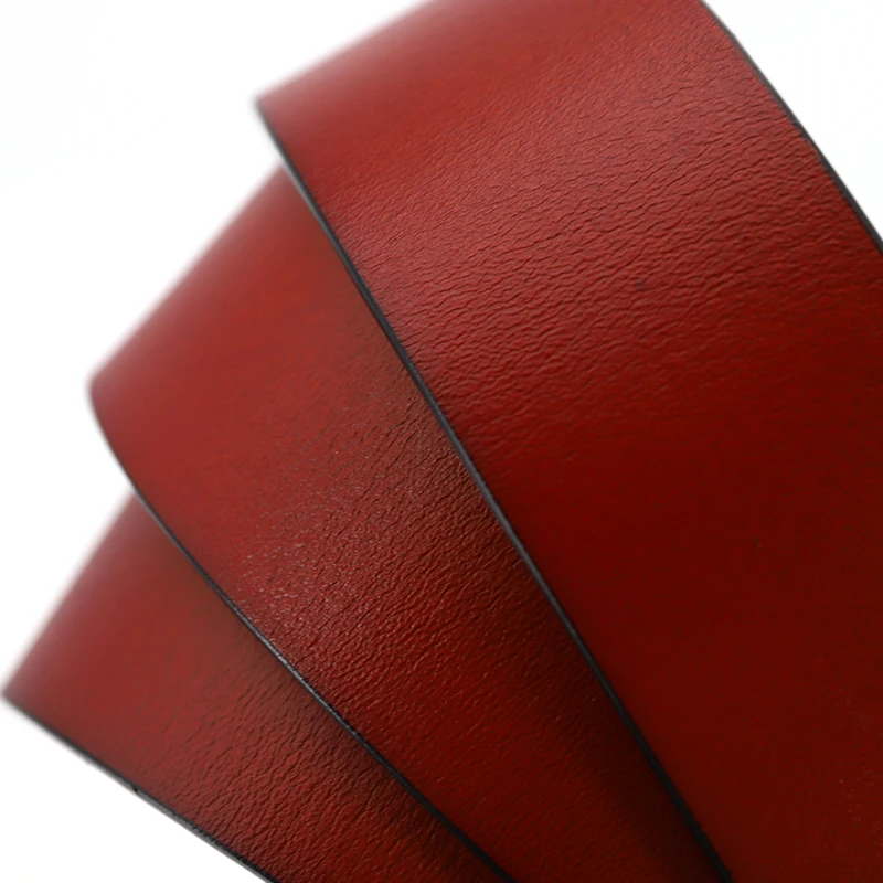 2022 new arrival new waist buckle business genuine leather belts for women with adjustable metal buckles red color