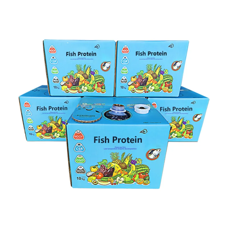 High activity trees flower humic acid small peptide 10kg 500million/ml fish protein water leafy soluble fertilizer