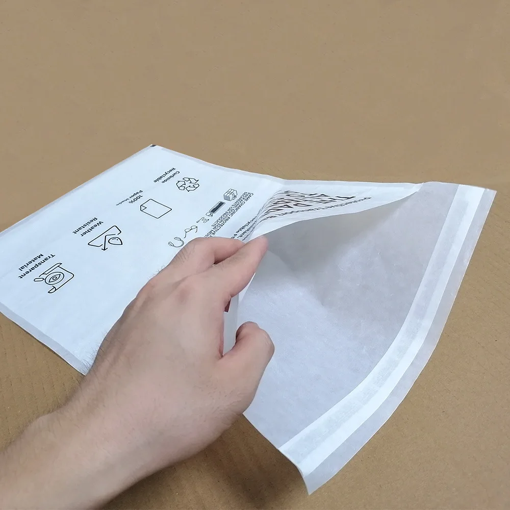 Custom Recyclable Art Paper Packaging Biodegradable Self-Seal Semi-Transparent OEM Glassine Paper Bags for Eco-Friendly Storage