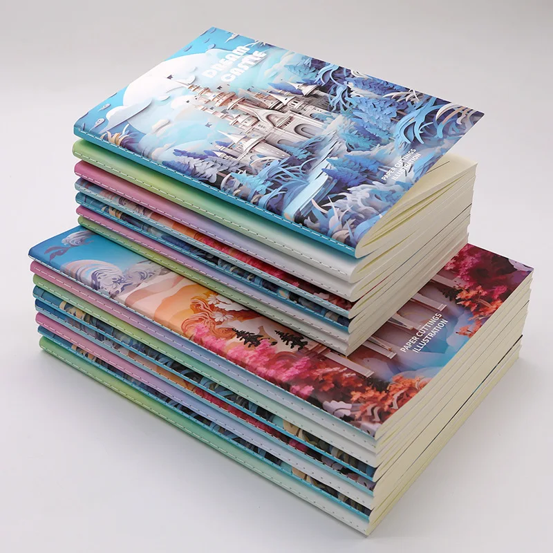 Cheap Sewing Binding A5 B5 paper cover writing notebooks for elementary cheap school notebooks wholesale student Exercise Books