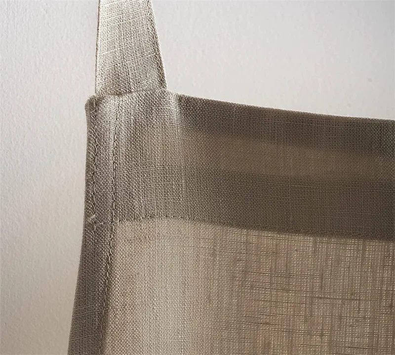 Avignon Ancient Scroll 100% Linen 1 Piece Kitchen Apron Reusable with an Adjustable Neck & Invisible Center Pocket with Long Tie