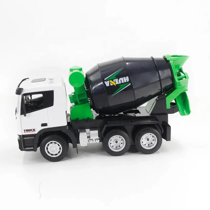 1/18 Scale 9CH  Huina 1557 Semi Alloy Radio Control Mixer Truck 8+ Year Old Green &White Car Model Toy
