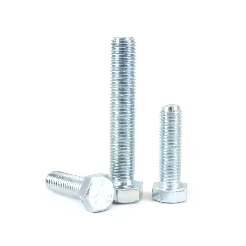 High Quality Steel Hex Bolts Nuts M6-M36 M10 DIN933 934 Size M8 Thread M16 Zinc Finish hex bolt