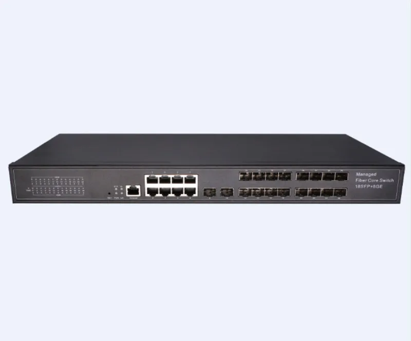 full gigabit 18sfp plus 8g copper fibre sfp ethernet switch l2 manageable fiber switch best price top quality